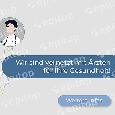 Print & Online Grafik "Wir sind vernetzt mit Ärzten für Ihre Gesundheit"