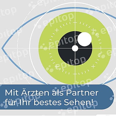 Print & Online Grafik "Mit Ärzten als Partner für Ihr besseres Sehen"