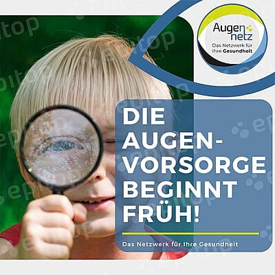 Social-Media Post "Augenvorsorge beginnt früh"