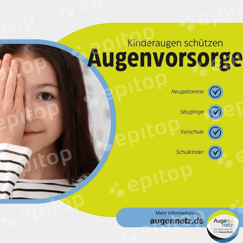 Social-Media Post "Augenvorsorge bei Kindern"