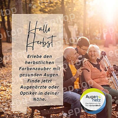 Social-Media Post "Hallo Herbst, Augenoptiker finden"