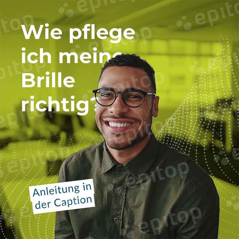 Social-Media Post "Brillenpflege"