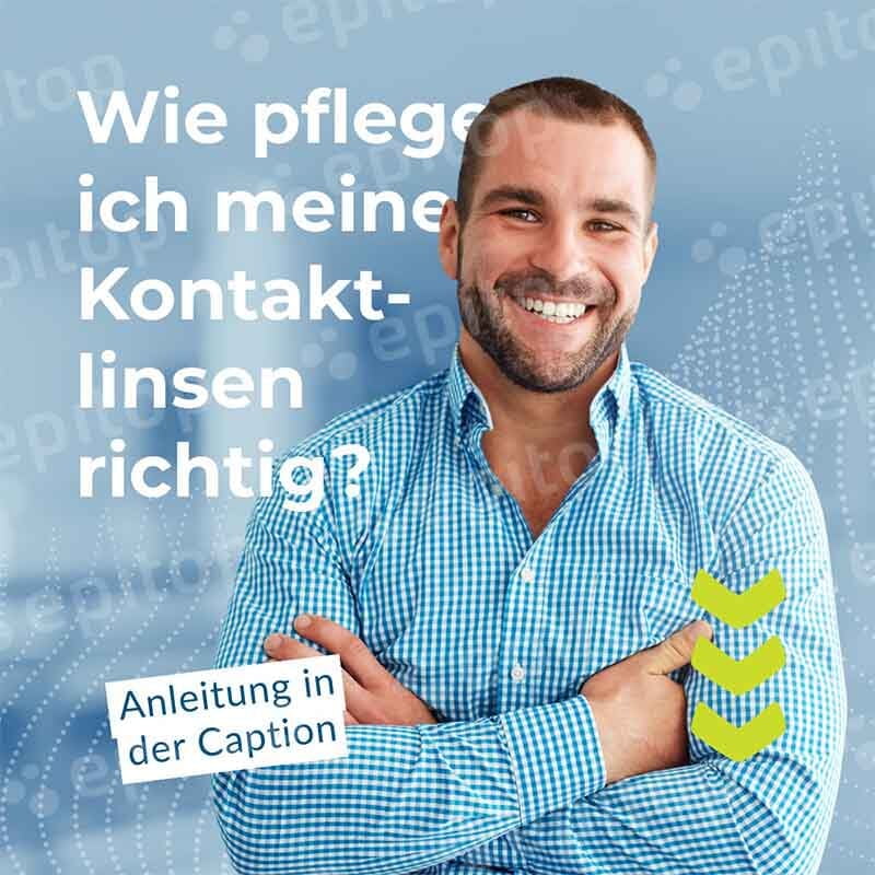 Social-Media Post "Kontaktlinsenpflege"