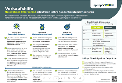 Verkaufshilfe für Optiker